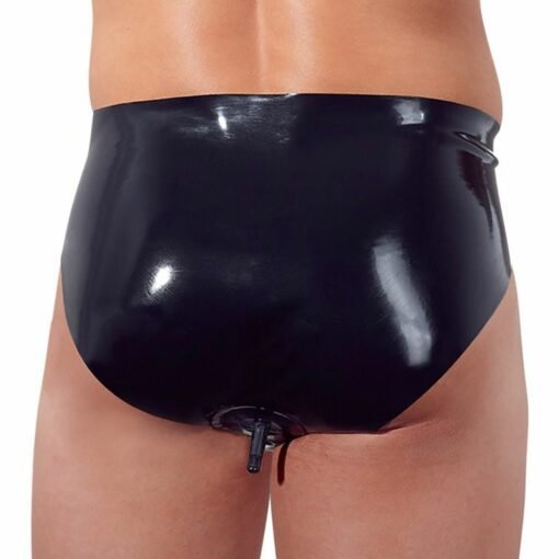 Latex Briefs with Anal Plug - Image 2