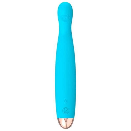 Cuties Silk Touch Rechargeable Mini Vibrator - Blue - Image 2