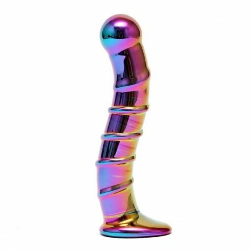 Sensual Multi Coloured Glass Nikita Dildo - Image 2