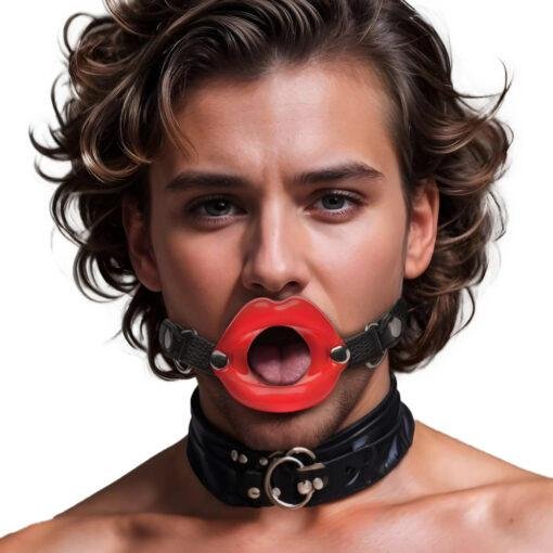 Juicy Lips Silicone Open Mouth Gag - Image 2