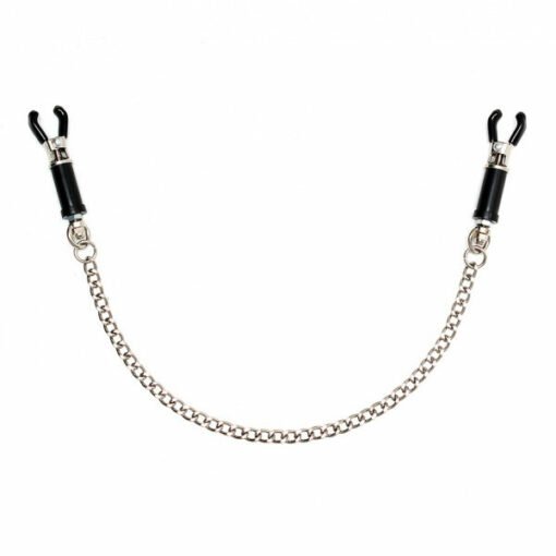 Silver Nipple Clamps with Chain