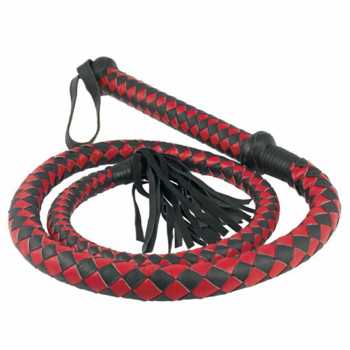 Red and Black Long Arabian Whip